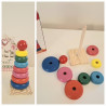 Piramida Curcubeu din lemn Waldorf & Montessori