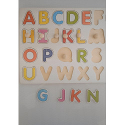 Incastru Alfabet educativ din lemn – 30 cm