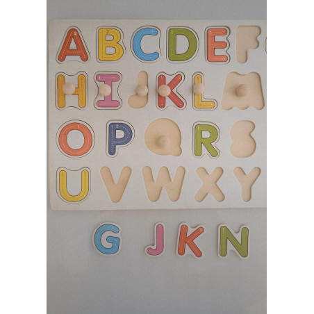 Incastru Alfabet educativ din lemn – 30 cm